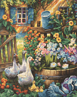 Gänse im Garten von Schipper Malen nach Zahlen Gänse im Garten