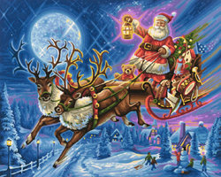 Weihnachtsmann Schlitten von Schipper Malen nach Zahlen Weihnachtsmann Schlitten
