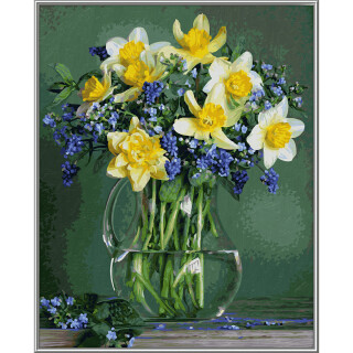 Frühlingsblumen - Malen nach Zahlen Schipper 40x50 cm Meisterklasse