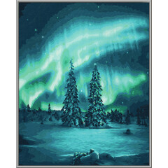 Polarlichter - Schipper Malen nach Zahlen Meisterklasse Premium 40x50cm