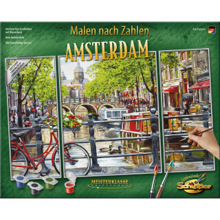 Amsterdam - Schipper Malen nach Zahlen Meisterklasse Triptychon  50x80cm