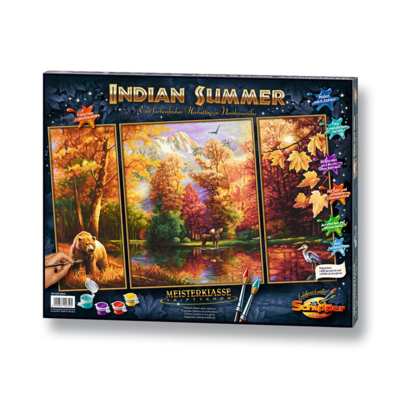 Idian Summer Ein farbenfroher Herbsttag Malen nach Zahlen Schipper Triptychon 