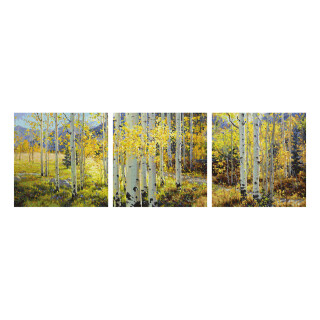 Goldener Oktober - Schipper Malen nach Zahlen Triptychon 120 x 40 cm
