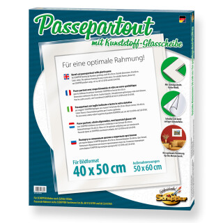 Passepartout Rahmen 40x50cm - Bilderrahmen für Schipper Malen nach Zahlen Bilder