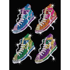 Hippes Sneaker Paillettenbild, 28x37x3,5cm Sequin Art...