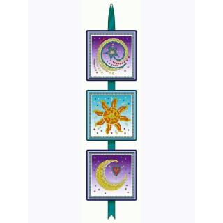 Edles Sequin Art Seassons Bild Weltall, 28x37,5x5,5cm Paillettenbild Universum