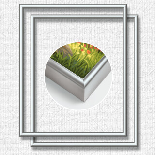 Alurahmen Silber 2x 24x30cm Schipper Malen nach Zahlen Bilderrahmen