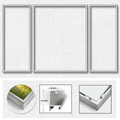 Alurahmen Silber 50x80cm Triptychon Schipper Malen nach...