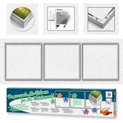 Alurahmen Silber 120x40cm Triptychon Schipper Malen nach...