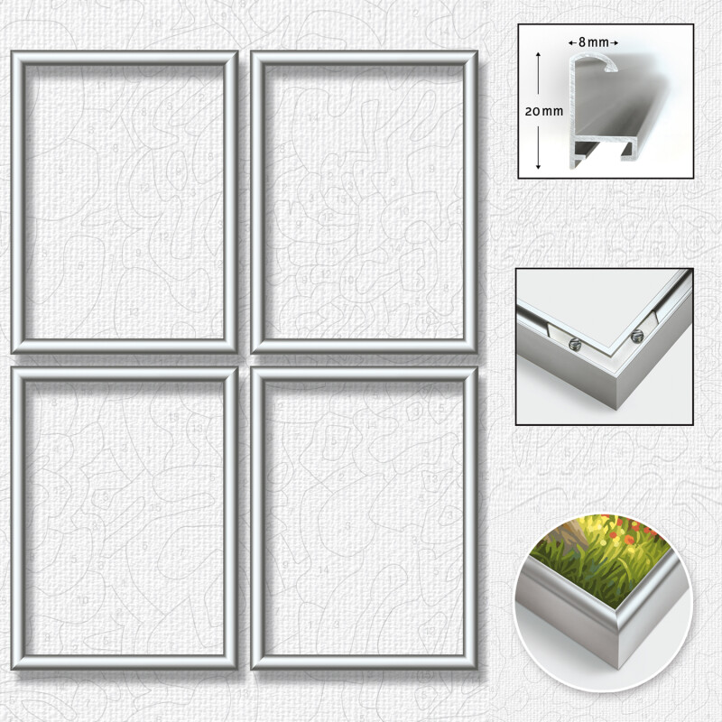 Alurahmen Schipper Malen nach Zahlen Bilderrahmen 2 x 24 x 30 cm Alu R