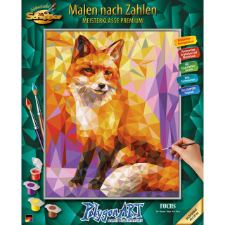 Polygon Art Fuchs - Schipper Malen nach Zahlen Meisterklasse Premium 40x50cm