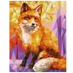 Polygon Art Fuchs - Schipper Malen nach Zahlen Meisterklasse Premium 40x50cm