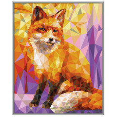 Polygon Art Fuchs - Schipper Malen nach Zahlen Meisterklasse Premium 40x50cm