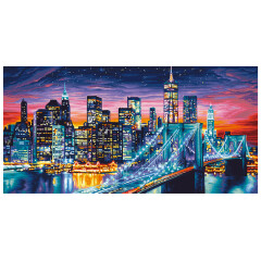 Manhattan bei Nacht Edition 2022 - Schipper Malen nach Zahlen Meisterklasse Premium 40x80cm