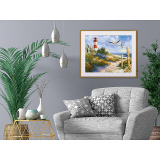 Dnenlandschaft mit Leuchtturm - Schipper Malen nach Zahlen Meisterklasse Premium 40x50cm