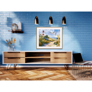 Dnenlandschaft mit Leuchtturm - Schipper Malen nach Zahlen Meisterklasse Premium 40x50cm