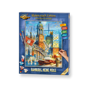 Hamburg, meine Perle - Schipper Malen nach Zahlen Meisterklasse Premium 40x50cm