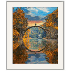 Teufelsbrücke am Rakotzsee - Schipper Malen nach Zahlen Meisterklasse Premium 40x50cm