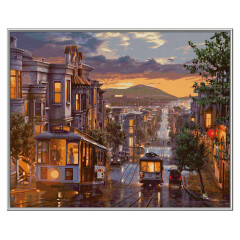 Abendstimmung in San Francisco - Schipper Malen nach Zahlen Meisterklasse Premium 40x50cm