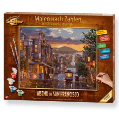 Abendstimmung in San Francisco - Schipper Malen nach Zahlen Meisterklasse Premium 40x50cm