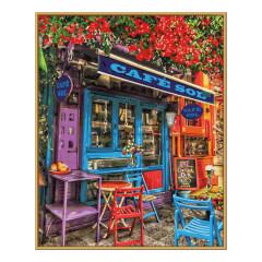 Buntes Café - Schipper Malen nach Zahlen Meisterklasse Premium 40x50cm