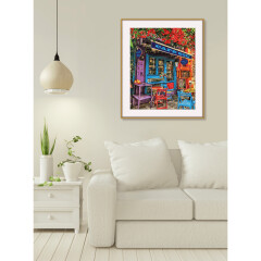 Buntes Café - Schipper Malen nach Zahlen Meisterklasse Premium 40x50cm
