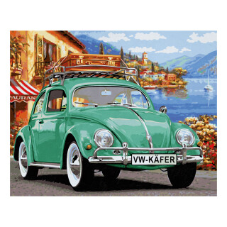 Volkswagen Käfer - Schipper Malen nach Zahlen Meisterklasse Premium 40x50cm