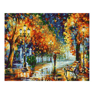 Spaziergang im Herbst - Schipper Malen nach Zahlen Meisterklasse Premium 24x30cm