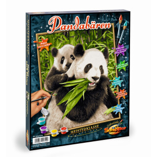 Pandabären Malen nach Zahlen Schipper 24 x 30 cm Tiermotiv Malvorlage Panda